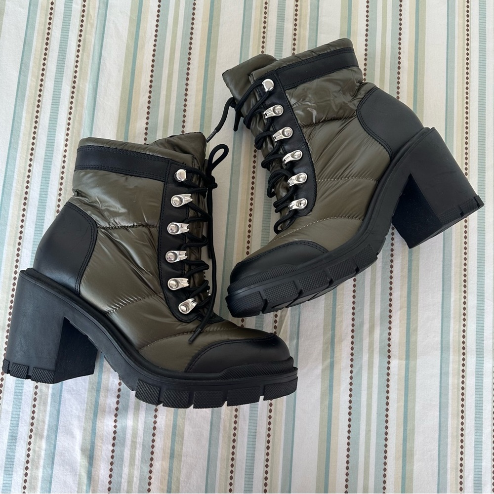 Marc Fisher LTD MIVaina Laceup Block Heel Snow Booties
